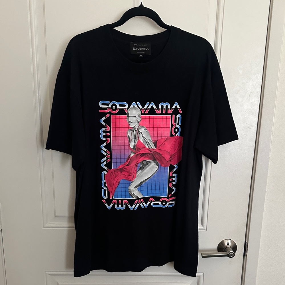Sorayama Black Graphic T-Shirt